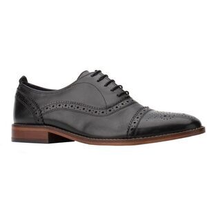 Base London Mens Cast Waxy Lace Up Leather Brogue Shoe / Black